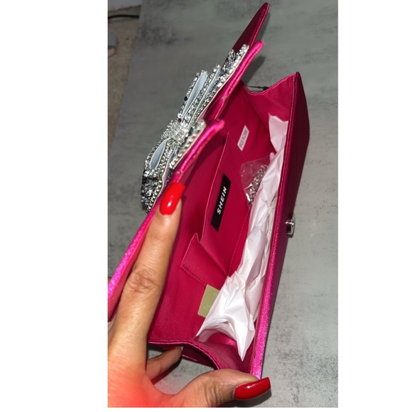 NWT Shein Elegant Crystal Rhinestone Clutch - Picture 7 of 8